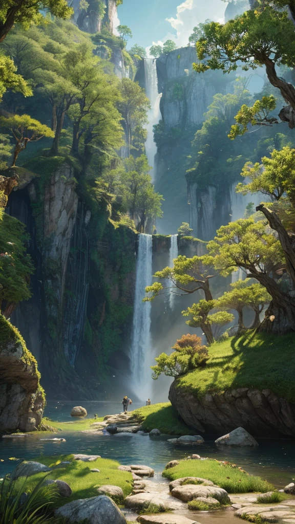 masterpiece, Highest quality, (Highly detailed CG Unity 8k wallpaper) (Highest quality), (Best illustrations), (Best Shadow) nature', blue sea,delicate leaver.々Light tracking of colorful petals falling into the air, Super detailed --v6