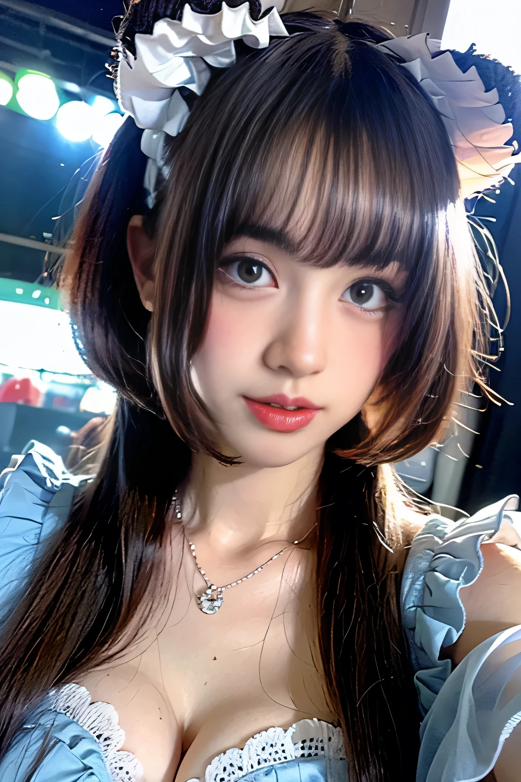 (masterpiece,Highest quality:1.4),(Absurd:1.3),((8k)),((Super Resolution:1.4)),(RAW Photos,Photorealistic:1.2),(Glowing Skin),Highly detailed skin,Detailed face,Detailed eyes,Sparkling eyes,Detailed hands,Detailed Hair,Detailed Background,Symmetrical eyes,I can see your ,1 girl,Brown Hair,hair ornaments, Cute Smile,Summer floral dress,((Trendy and cute design)),((Lolita FJapanese Idols,Very beautiful face,Cowboy Shot,Low - Angle,(Details Rakuten Market, ,online shopping,),Fair skin,Front view,,happy,(Detailed amusement park,Summer clothes,field),