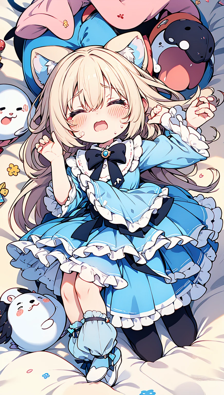 Cute Chibi Crying Face Animal Ears Sleeping Face Alice Deformation