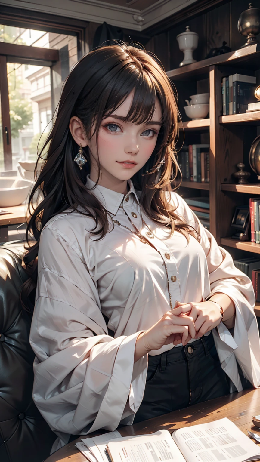 That's excellent, amazing, Ultra HD, Realistic, girl, (Beautiful Face 1.4), (big, Narrow waist), Long Hair, indoor, Bokeh, Beautiful light, Glowing Skin, Small Head, smile, Dinner Party, Holding a cup、Silver accessories on the wrist、Anklet on the ankle、Sexy proportions、Lower milk visible、Micro Mini Skirt、High neck、No sleeve、Stiletto heels、erotic、Nipple swelling emphasis
