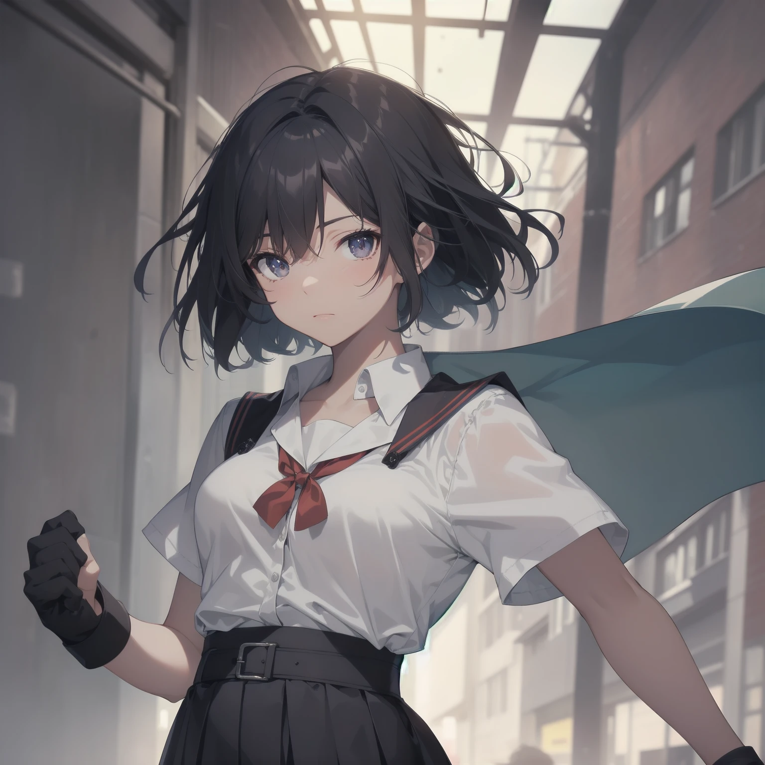 ultra-absurdres-Top quality by artist God, ultra-detailed, high resolution, anime moe artstyle, best anime 8k konachan wallpaper, pixiv contest winner, pool:2810, perfect anatomy,break, 1girl, (Please draw a girl walking sleepily to school alone. )break,(Solo,little female, 13-year-old:1.3),Full limbs, complete fingers,a junior high school student, (very short hair), short cut, flat chest, , small butt, small black eyes, beautiful detailed eyes, well-proportioned iris and pupils, expressive eyes, highres detailed hair, soft expression, salor school_uniform, sailor collar, serahuku, bow, pleated skirt,(Detailed Lighting), (Detailed background), in the School commute route. break,super detailed skin, Best cinematic lighting powered by famous artist, 8k,beauty illustration,photoshop_(medium),very aesthetic,break,((artist:haruhisky )), artist:clamp ,artist:carnelian ,artist:kantoku ,