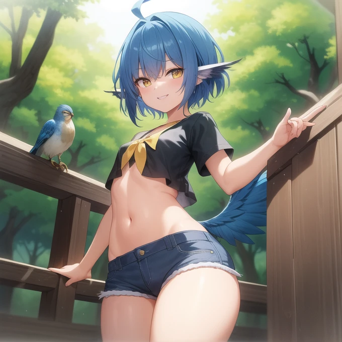 masterpiece, best quality, highly detailed artwork, (a harpy girl:1.4), talons, (bird bird-wings instead of arms, feathers on wings:1.4), human face, cute, award winning, sfw, bras,