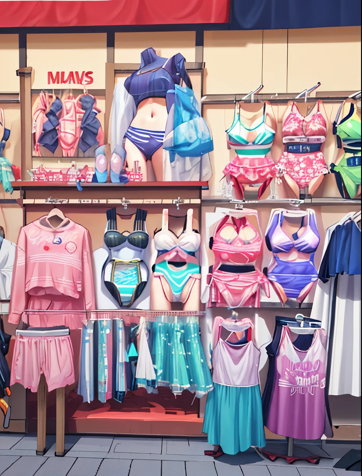 background,Swimsuit shop
