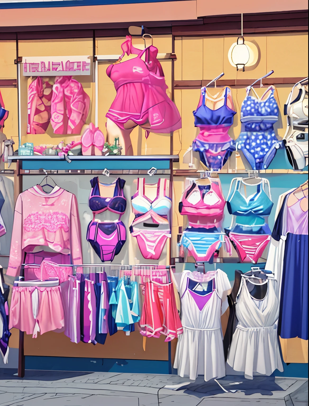 background,Swimsuit shop