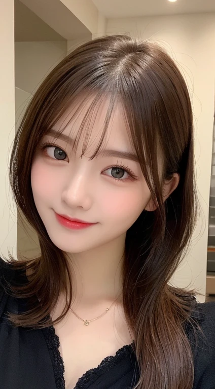 Tabletop, Highest quality, shape, Very detailed, finely, High resolution, 8k wallpaper, 完璧なダイナミックな構shape, Beautiful and detailed, Medium Hair, Small breasts, Natural color lip, Random sexy poses,smile,20-year-old girl、Midnight、Beautiful and elaborate face、Perfect and beautiful face,Big eyes、RAW Photos、Expressing feminine poses with the whole body、Beautiful and detailed、Small face、Beautiful Duplex、Slim face and figure,Luxury brand mink coat(internal:black summer dress)、Beautiful golden ratio face,Twin ponytail