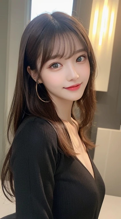 Tabletop, Highest quality, shape, Very detailed, finely, High resolution, 8k wallpaper, 完璧なダイナミックな構shape, Beautiful and detailed, Medium Hair, Small breasts, Natural color lip, Random sexy poses,smile,20-year-old girl、Midnight、Beautiful and elaborate face、Perfect and beautiful face,Big eyes、RAW Photos、Expressing feminine poses with the whole body、Beautiful and detailed、Small face、Beautiful Duplex、Slim face and figure,Luxury brand mink coat(internal:black summer dress)、Beautiful golden ratio face,Twin ponytail