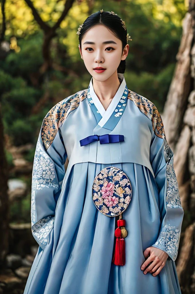 a korean actress starring in a fantasy television drama, film still, shot on a sony alexa, hanbok, edgEF, wearing edgEF eastern clothing, dangui, detailed face, detailed eyes, intricate details, film grain, skin details, high detailed skin texture, 4k, sharp focus, masterpiece, award winning photo, analog style photo, film grain,
