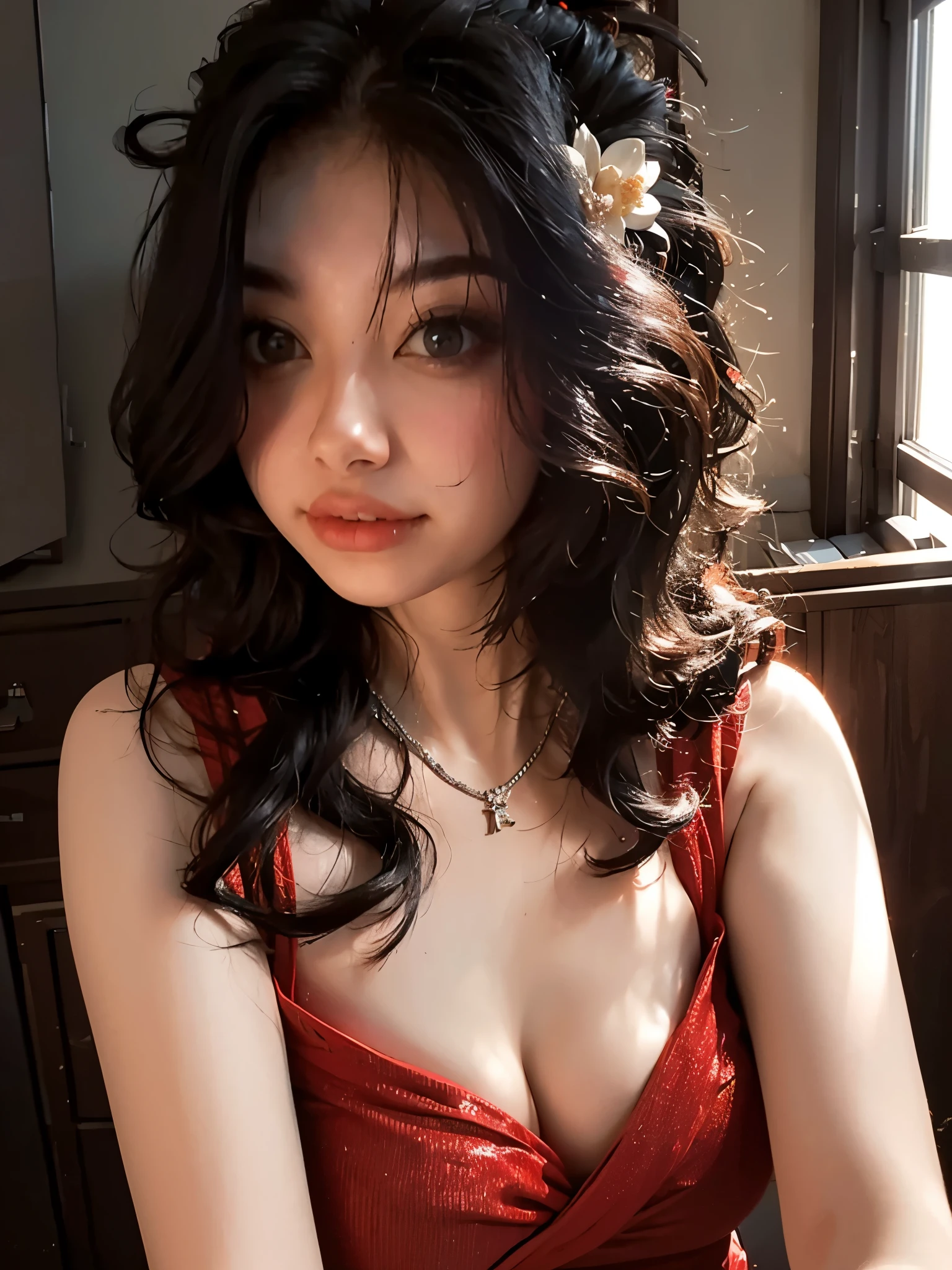 best quality, masterpiece, highres, 1girl, china hanfu,chinese architect background, red scarf, hair ornament,necklace, jewelry,Beautiful face,upon_body, tyndall effect,photorealistic, dark studio, rim lighting, two tone lighting,(high detailed skin:1.2), 8k uhd, dslr, soft lighting, high quality, volumetric lighting, candid, Photograph, high resolution, 4k, 8k, Bokeh,red dress girl