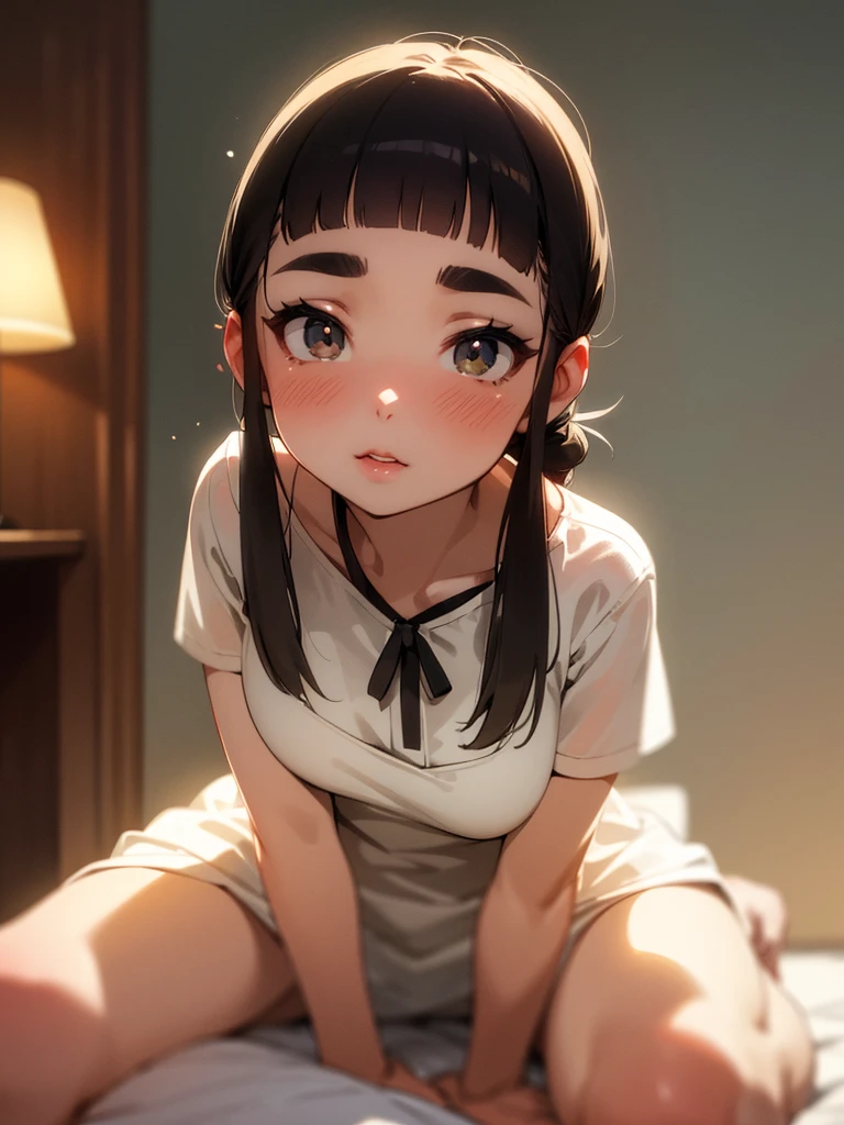 Fucks a 13 year old girl, doggy position, nalgas, pelo rubio, sexy, en la cama, con semen en las nalgas, 13 year old face, rubia, crying looking at the camera 