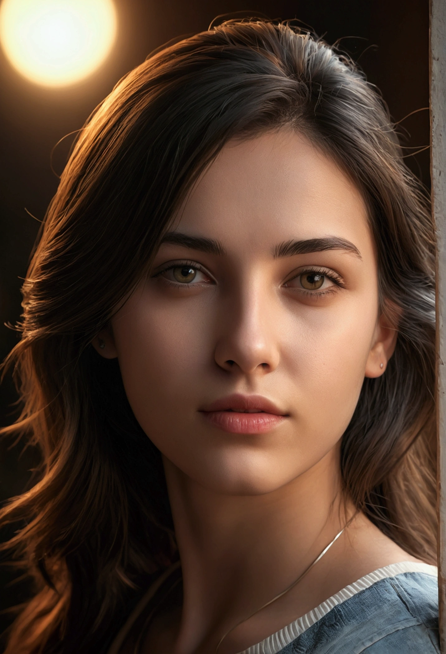 4K, photograph, Realistic,Highest quality,One girl,woman, Portraiture, Casual wear, (head shot:1.2),