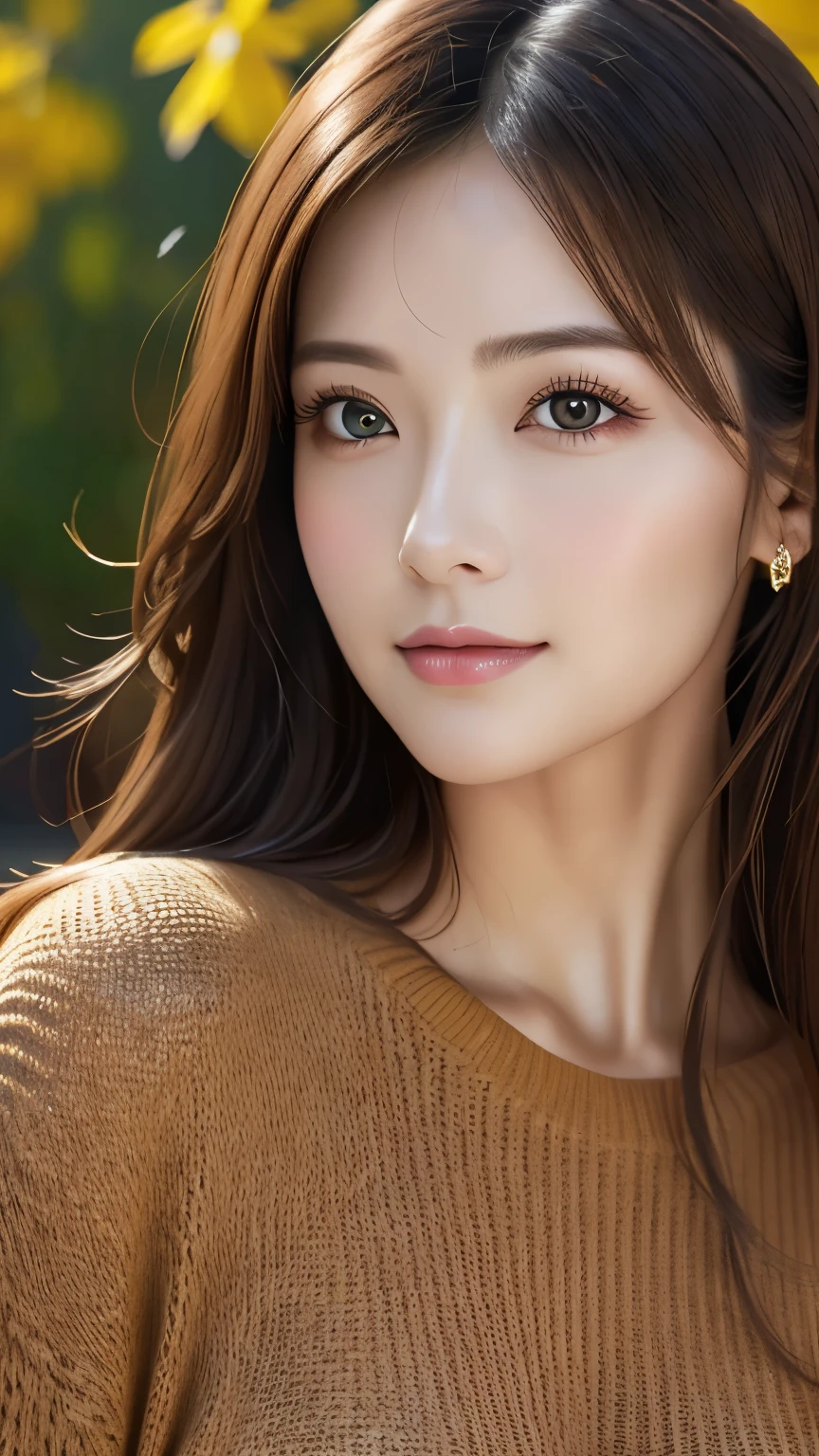 (Representative works:1.3)、(8k、Realistic、RAW Photos、Best image quality:1.4)、(30 year old mature woman)、Small face、Beautiful Face、(Realistic Face)、No makeup、Natural Makeup、light makeup、 (Dark brown hair)、Beautiful hairstyle、Realistic eyes、Beautiful details、 (Realisticな肌)、Beautiful Skin、 (sweater)、 Confused、 charm、超High resolution、Ultra-realistic、 High resolution、Golden Ratio