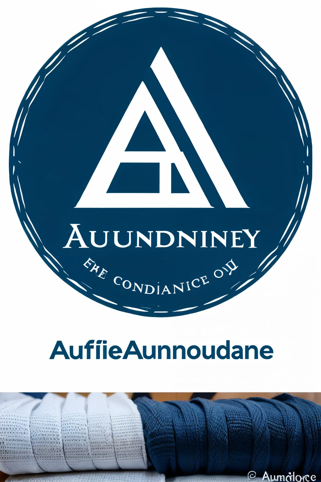 Logo for abundance company ,oriented to sell handmade marine fabrics in addition to providing a course on hand fabrics and marine articles with letters in Spanish
