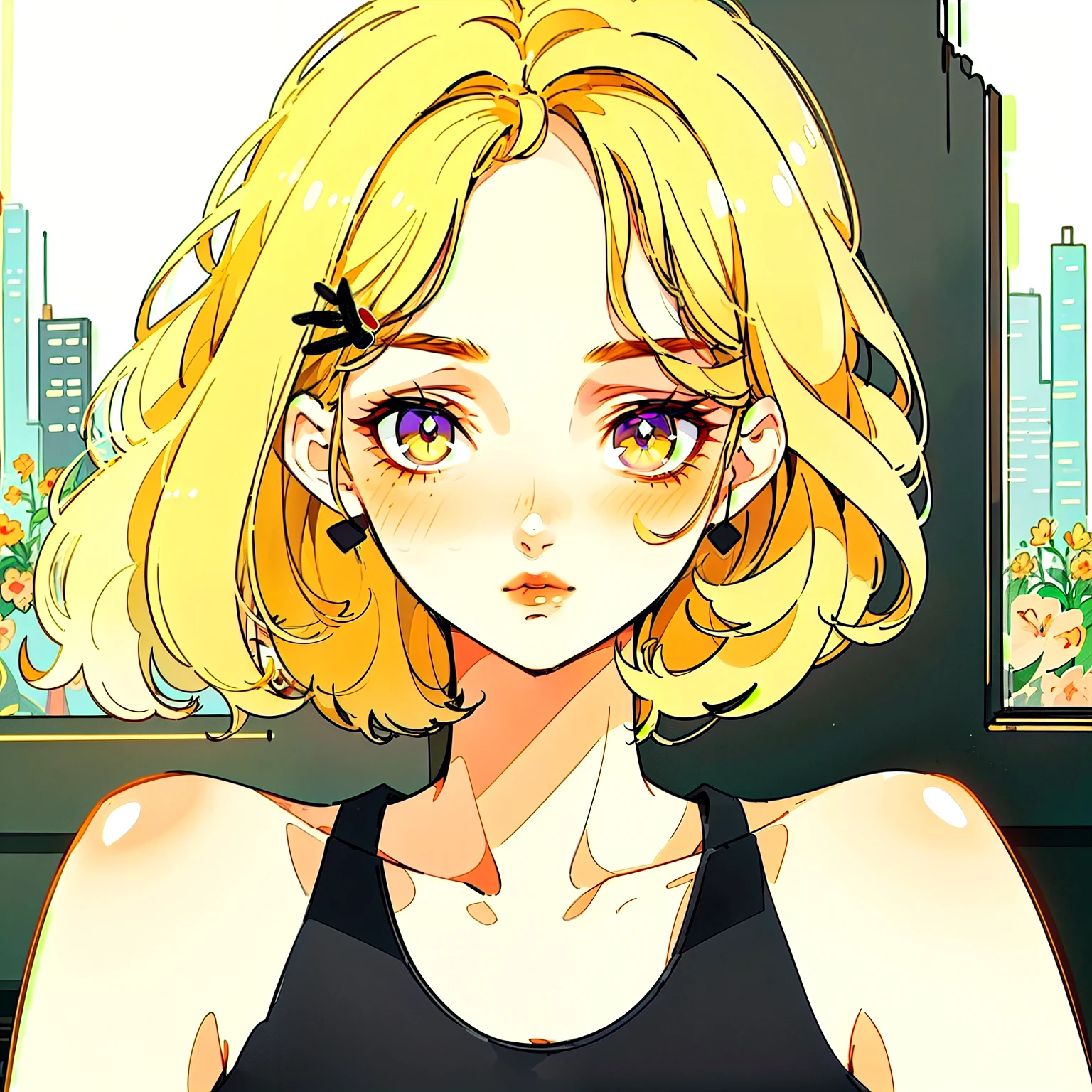 ((Highest quality, 8k, masterpiece: 1.3)), whole body, Sharpen the focus: 1.2, Outstanding beauty: 1.4, Slim Abs: 1.2, (((blonde, big: 1.2)), Tank top dress: 1.1, (City of night, street: 1.1), Highly detailed face and skin texture, Detailed eyes, double eyelid