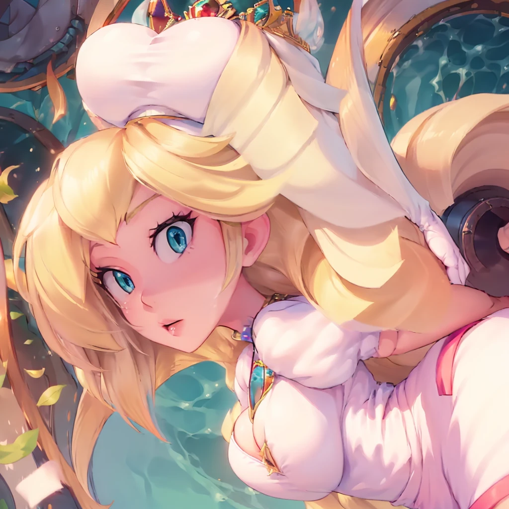 (Highest quality). (Super detailed). (One girl), View the viewer. (Detailed Background). Beautiful and fine details. Delicate and beautiful face. (High saturation), Big breasted, Saggy breasts, Sexy Lingerie, whole body, Long legs, (((Huge breasts))),Blonde,lusamine