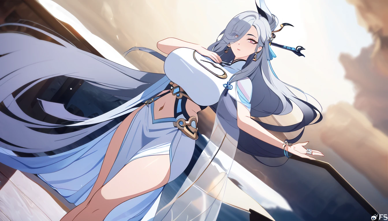high quality,HD,16K,Sharp Line,1 Girl,fantasy, （Fire Spirits）,Pretty Face, Large Breasts, Beautiful legs,In the mountains,Focus Girl,detailed Pretty Face,Detailed clothes,beautiful eyes,Cool,Sexy,Dynamic Angle,穿着华服的神明Strike a pose拍照, Ancient mysterious sexy goddess, Traditional beauty woman, Beautiful female warrior god of war , Beautiful sexy goddess, Gorgeous role-playing, high, Beautiful young girl, Beautiful woman, 华丽Beautiful woman, Complex clothing,Chinese Mystical Aesthetics, Beautiful Asian ancient mysterious girl, Extremely detailed shot of the goddess, Jaw-dropping sexy beauty, Big breasts deep neckline sexy belly button（butt), (bedroom), (Sexy Girls), masterpiece, best quality, Bangs, blush, Chest, clavicle, Eyebrows visible through hair, (Gradient red and gold hair), Jewelry, Long hair,Bright Eyes, ring, (solitary), illustration, fashionable, miss, Strike a pose, background, element, confident, Express, Accessories, majestic, striking, key point, Dynamic poses, ((plump)), (black))Woman in transparent dress,Viewer,(((Full breasts, Keeley University))),Slim waist,(Navel exposed,Bare waist), Long hair, extreme detailed details, 详细的fantasy艺术, Stunning character art, Beautiful and exquisite character art, Beautiful transparent dress, Very detailed, Large Breasts，Chest，Golden ratio figure，Beautiful figure，Ultra wide-angle shooting，Full body shot拍摄，Body close-up，Full body shot，Wearing a pleated tulle skirt，柔和动漫illustration, 柔和的深色background，Fujifilm XT3 Clear focus, f 5.6, High Detail, Clear focus,(Wearing openwork clothing),, (Natural light), (Tempting)translucent, Good velvet quality, Compared, Divine Light,, Silver hair, 天空background, Absolute Strength,Female Shinmei，穿着性感丝绸的Female Shinmei,，Large Breasts，Chest，Golden ratio figure，Beautiful figure，Ultra wide-angle shooting，Full body shot，Body close-up，Full body shot， Wearing a tulle dress, Model shooting style, Large Breasts，饱满Chest，Golden ratio figure，Beautiful figure，(Extremely detailed CG 8k wallpaper unit), The most beautiful artistic photos in the world, , 8K 超HD, ) on the beach，Sexy lazy posture，Sexy seductive expression，best quality,masterpiece,Ultra-high resolution,(Practical:1.4),original photo,Ultra-high resolution