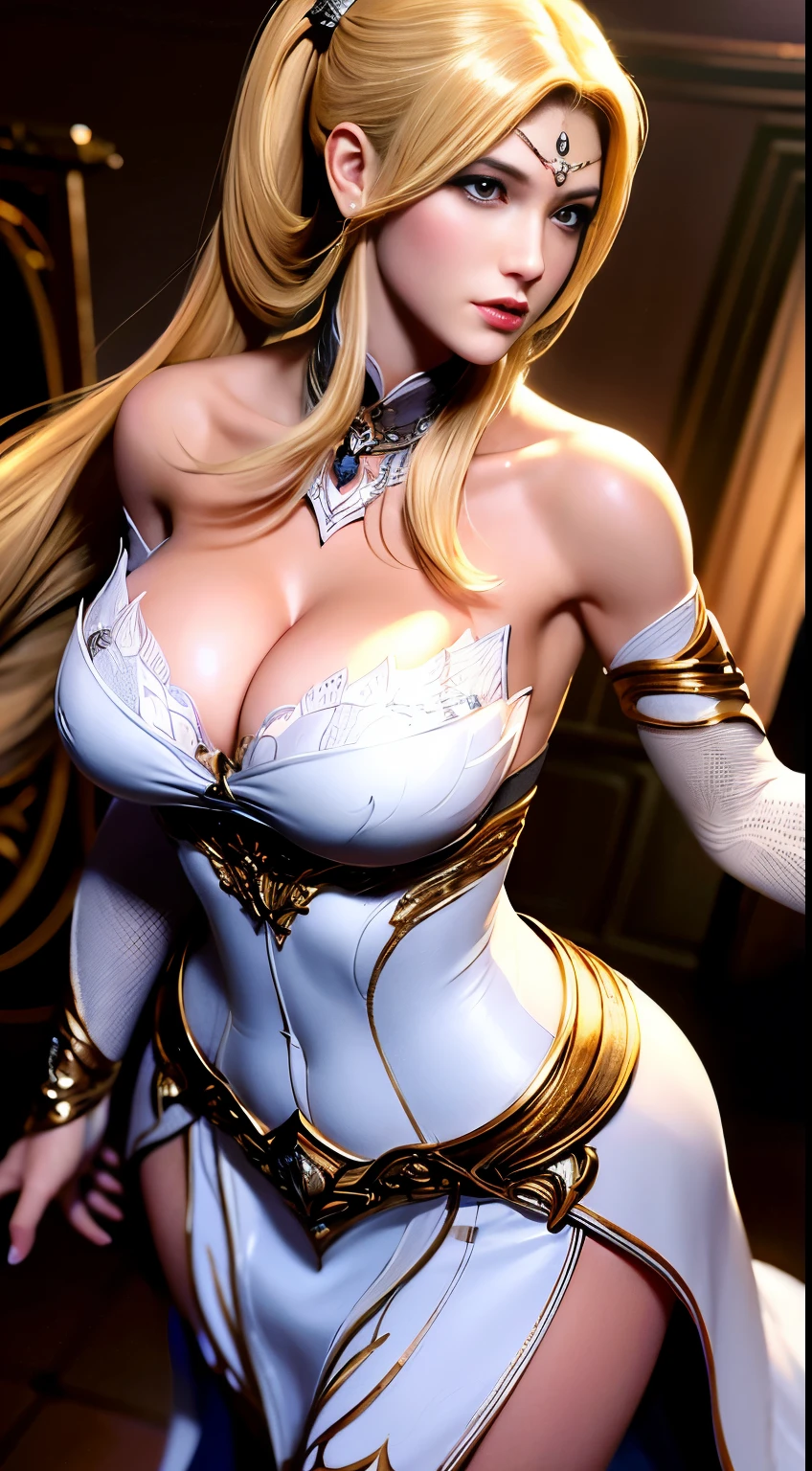 best qualtiy，tmasterpiece：1.4），Ultra-high resolution，realisticlying，Front lighting，Complicated details，Exquisitedetailsandtextures，1girll，solo，（young），Facial highlights，The upper part of the body，Detail Make，tear-mole，white skinned，brown  hair，pony tails，pigtails，looking at viewert，largeeyes，（Openwork pattern，black in color，silkouette），耳Nipple Ring，，slimfigure，Deluxe Room，profesional lighting，Photon Mapping，Radio City，physically-based renderingt，