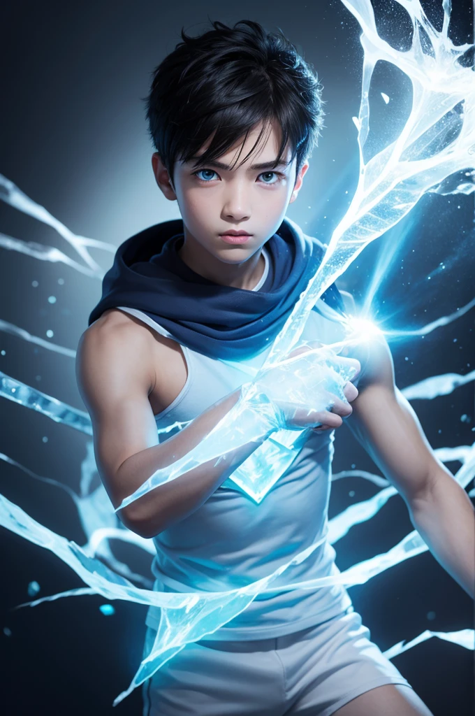 a boy with super ice powers