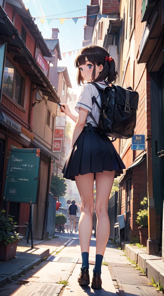 student,Back to School Season,(People rush out of the photo:1.6),Breaking the frame,illustration,Best picture quality,Rich details