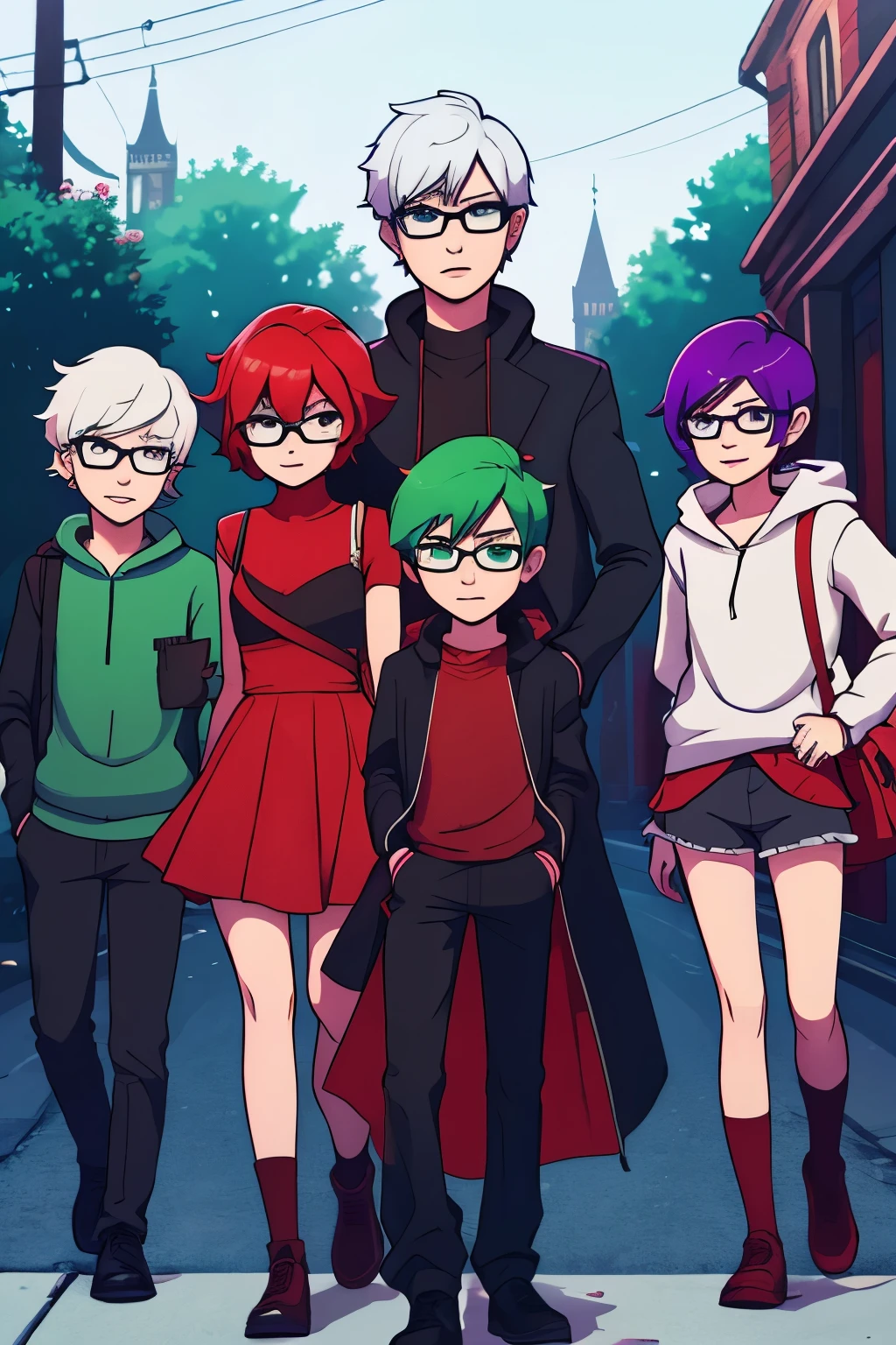 dave strider, rose lalonde, john egbert, jade harley