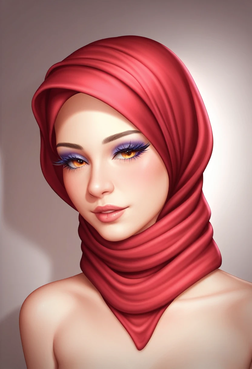 best quality,4k,8k,highres,masterpiece:1.2,ultra-detailed,realistic:1.37,a girl wrapped in a satin sleepsack,beautiful detailed eyes,beautiful detailed lips,extremely detailed face,long eyelashes,sleeping peacefully,soft and luxurious fabric,shiny and smooth surface of the satin,subtle folds and drapes of the material,wrapping her body tightly,fabric is very long, shape like a mermaid, wesr hijab,constricting her movement,peaceful and serene expression on her face,dreamy and tranquil atmosphere,gentle ray of moonlight illuminating the scene,subtle shadows cast by the folds of the satin,precise and lifelike details of the folds,subtle texture of the satin's surface,red satin,soothing and delicate color palette,subdued and calming lighting,touch of delicacy in the composition,dream-like and ethereal ambiance,bondage,mummification