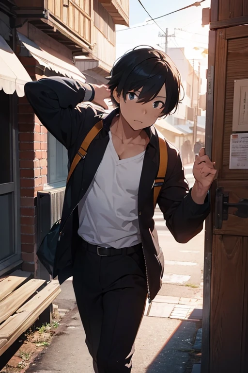 Man giving a speech,male,man,masterpiece,best quality,super detailed,super fine illustration,8k,anime style,break detailed background,