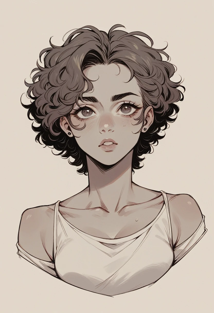 Reader icons for a 4x4 profile of a curly woman
