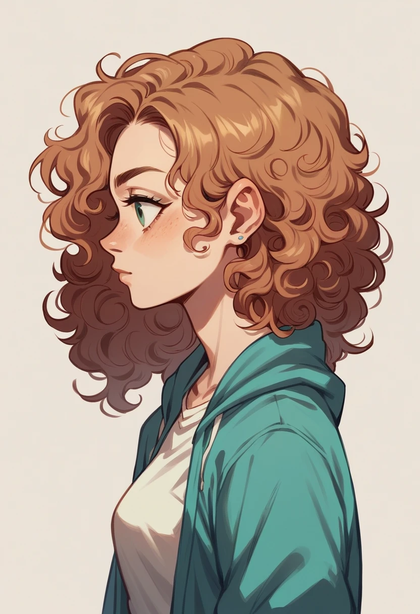 Reader icons for profile 4:4 curly man only the face
