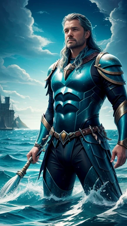 SeaArt, once a simple man, has become the guardian of the oceans after being chosen by the Spirit of Atlantis. With his mystical armor and aquatic powers, he protects the seas from the threats of the deep.