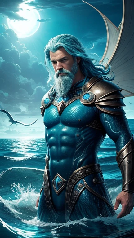 SeaArt, once a simple man, has become the guardian of the oceans after being chosen by the Spirit of Atlantis. With his mystical armor and aquatic powers, he protects the seas from the threats of the deep.