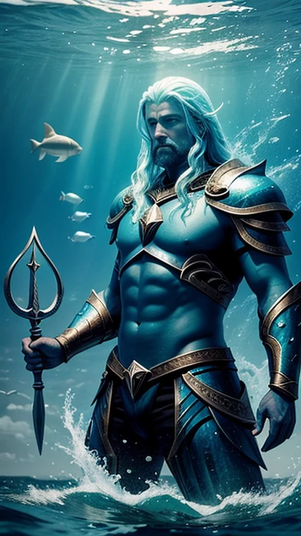 SeaArt, once a simple man, has become the guardian of the oceans after being chosen by the Spirit of Atlantis. With his mystical armor and aquatic powers, he protects the seas from the threats of the deep.