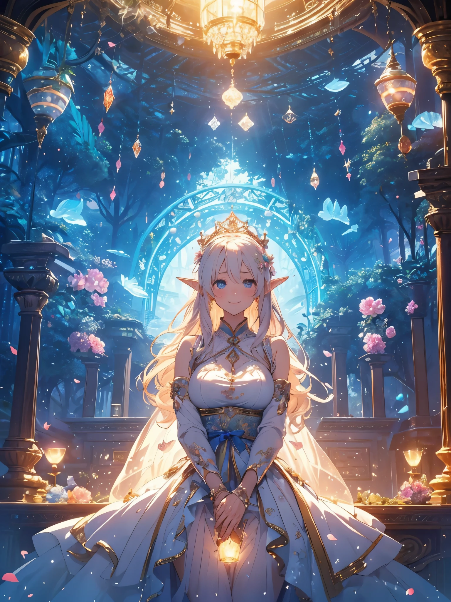 最high quality、1 woman elf on screen 、sexly, Beautifully decorated dress、Beautiful foam、、CourtyardShining fairy wings、Flower fractal art Beautiful Nature Crystal of snow、Blue Ice World beautiful dress, 、Bigger on the screen((cowboy shot )) 、see-throughbodystocking,underwear,Beautiful radiance,High-definition depiction, Realistic, 8k, Unity, beautiful Shot, light smile, Beautifully and vividly drawn, , Beautiful, beautiful, clear skin、sexly,beautiful underwear,Countless rays of light pouring down, Swirling Light, Raise one arm above your head, Intense light is emitted from the magic circle in front of the girl. forest、Lots of leaves、green leaves、flower、Particles of light、Bedroom at night、Magic Palace、Fairy tale、
Romanticism,Cowboy Shot: The most beautiful form of chaos, Mr..々colour, Intertwined flowers, Particle,magical gentle light,smile,sexly,image quality、masterpiece、Beautiful Face、Super beautiful elf woman((Big breasted 22 year old office lady、Bust 100,Beautiful long ironed hair 、bionde hair,height: 165cm。、sexly、ANDsbian、、high quality、、Visual art、Written boundary depth、、ANDlf ANDars、、universe、Happy smile、gentle light、ANDlf forest、elegant、ticker beautiful decorative、、magic、forest、beautiful tiara、Beautiful bed、Beautiful Landscape、A kind smile、wonderful、Fluttering petals、Dance happily、、Cultivate fantasy、、Mystery light Lots of flowers、、art、forest, palace, art,mystery,Ultra-high resolution,atmosphere A colorful and dreamy anime-style illustration of a young girl with beautiful hair,Beautiful Forest. surrounded by a kaleidoscope of colors and glowing lights. The background is filled with whimsical details and a magical atmosphere. --ar 3:4 --style raw --stylize 600 --niji 6、Throne Beautiful Aquarium