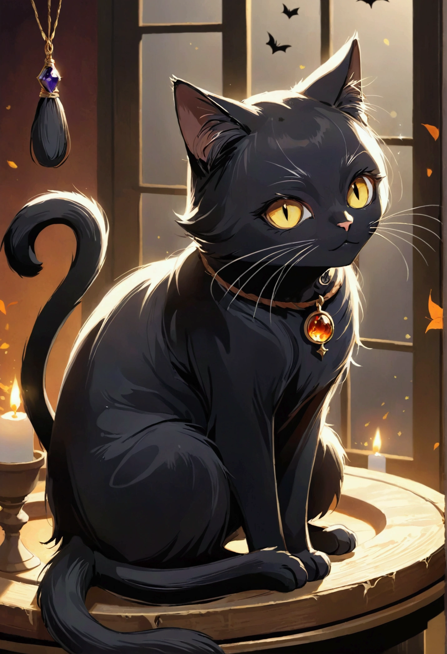 Black cat、Cats are witches&#39; familiarasterpiece、最high quality、high quality、High resolution、16K、born、超High resolution、超detailedな、detailed、Very delicate and beautiful、A highly detailedd、