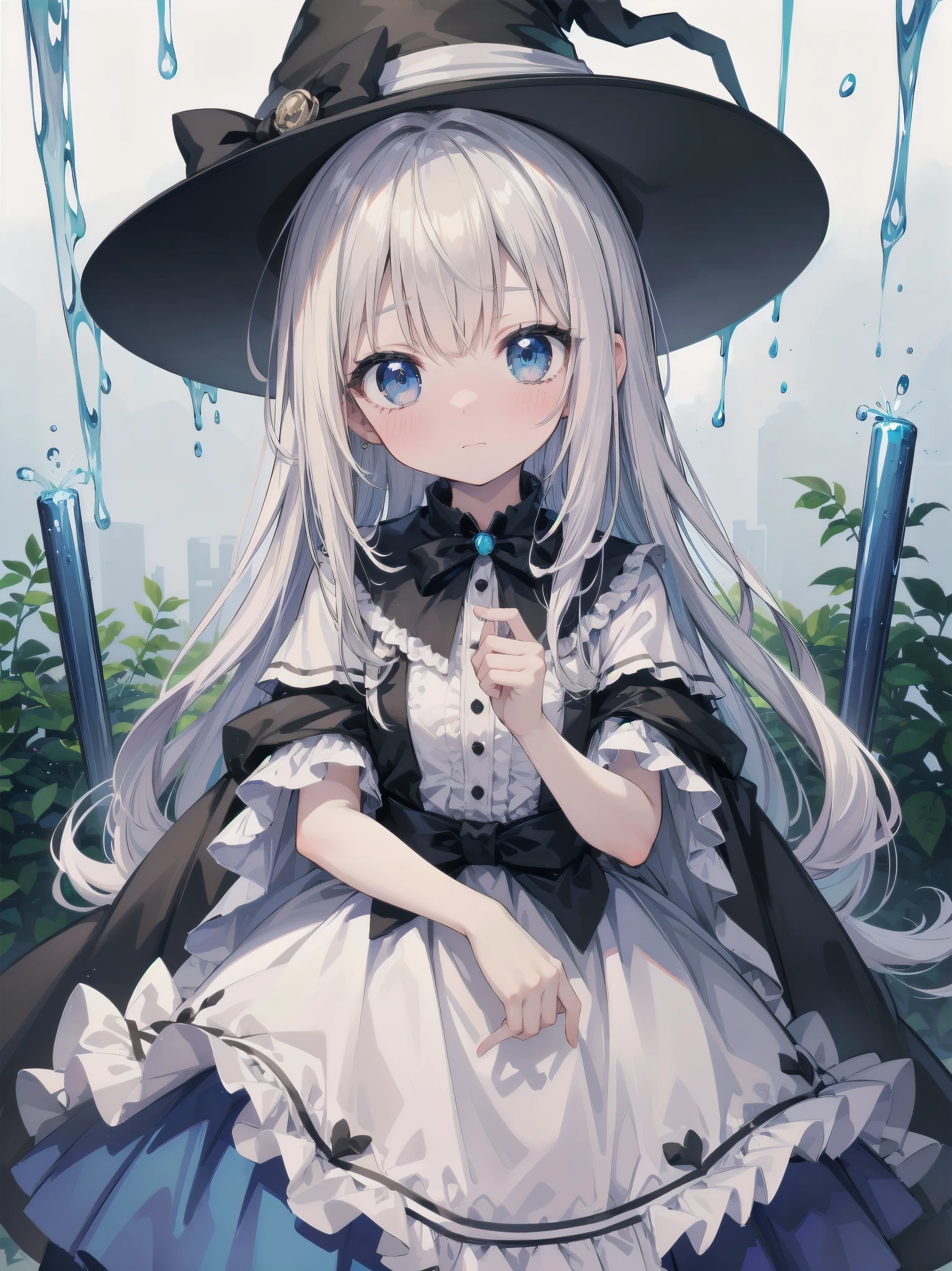 🎶, (🧙♀️), ✡, ✨(black hat), , Alice in Wonderland, Alone, very beautiful, cute, adorable, embarrassed, alone, blue eyes, white skin、look at viewer、looking up,kawaiitech, pastel colors, kawaii, cute colors,Alice in Wonderland, alone, very beautiful, cute, adorable, embarrassed, alone, blue eyes, white skin,skirtlift