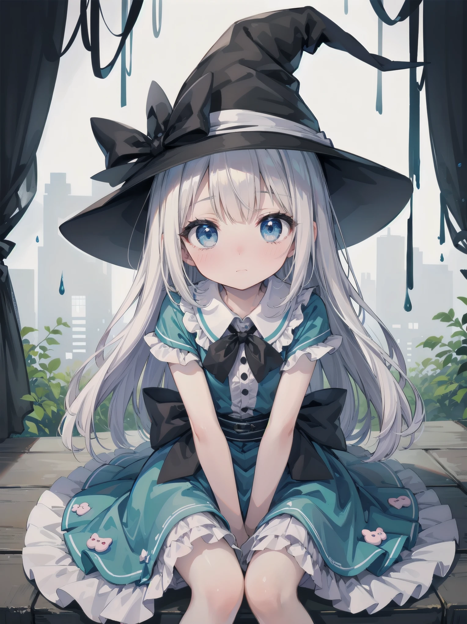 🎶, (🧙‍♀️), ✡, ✨(black hat), , Alice in Wonderland, Alone, very beautiful, cute, adorable, embarrassed, alone, blue eyes, white skin、look at viewer、looking up,kawaiitech, pastel colors, kawaii, cute colors,Alice in Wonderland, alone, very beautiful, cute, adorable, embarrassed, alone, blue eyes, white skin,skirtlift