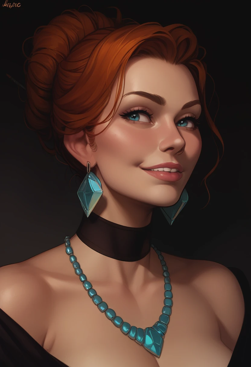 (masterpiece) (best quality) (detailed) (8k) (cinematic) (sharp focus), dominant woman chokes you, calm smile, beautiful face, hot porn