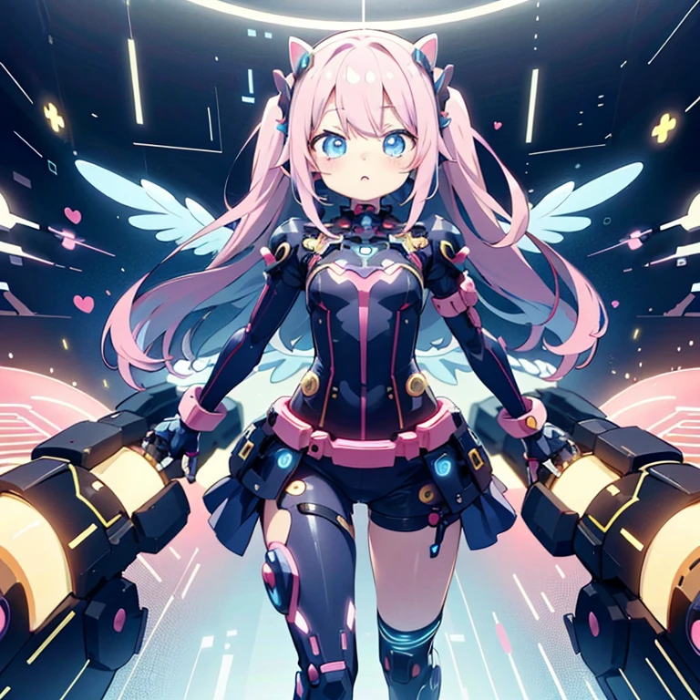 (Kawaii Character:1.4), 
Cyber Princess,
She is immersed in cyber networks.,
(Special effects),
masterpiece, Highest quality,
Clear images, Clear images, Clear images, Unrealistic image, 
Highly detailed background,Kawaii Tech,