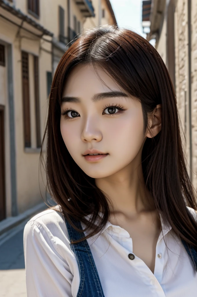 Realistic Korean girl with Italian descent