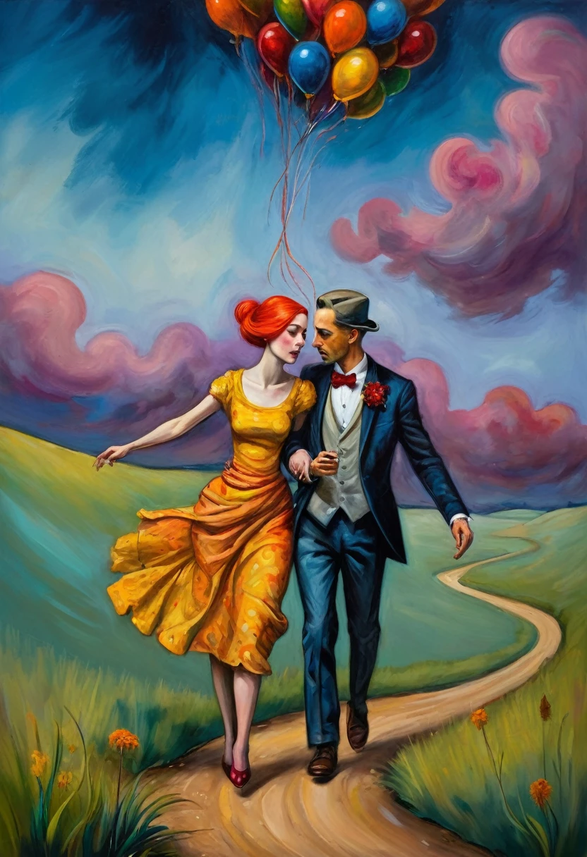 (Artistic Masterpiece of Romantic Life) ( (Themed Art of Life) ( (Conceptual Art) (NFT Exclusive) (Fauvism Work) ()”) Where visual poetry transcends traditional boundaries and embraces the dynamic interplay between creativity and technology Takes),dripping paint,darkart,style, in the style of esao andrews