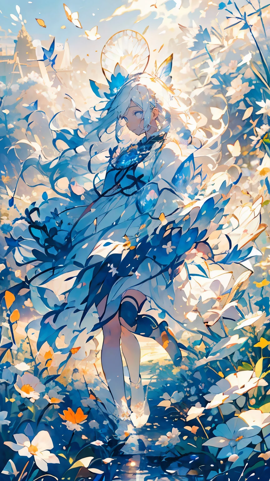 ((masterpiece)),best quality, illustration, dark, 1 Girl, In the wilderness,Mountain High,Snow-capped mountains in the distance, , Beautiful and delicate eyes,  Beautiful and fine hair,