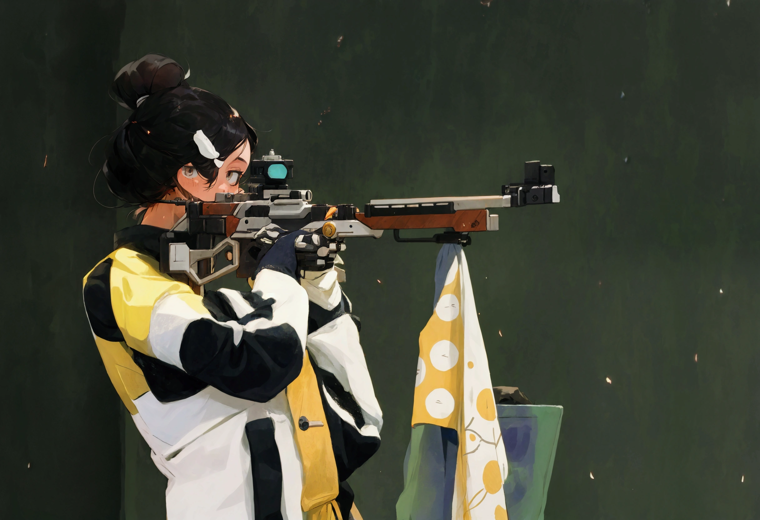 A girl,shooting