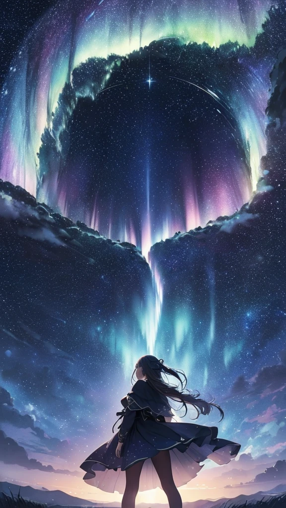 ((masterpiece))、((最high quality))、((Sense of presence))、((landscape))、((A starry road leading to the starry sky:1.6))、Tilt Up、Pastel Tones、Pitch black、You can see the earth through the clouds、Princess Heart、The heart is transparent、The moonlight shines、Immersion、Cool blue shades、The sky is high、The sky is wide、Different dimension space、Fractal Art、Aurora color spectrum、Scheimpflug、dim、High Contrast、Very beautiful graphics、Watercolor technique、((detailed))、((high quality))、((well structured))、((Anatomically correct))、((Good composition))、((Good perspective))、((masterpiece))、( ( detailed outline))、((extremely detailed))、((Digital Art))、Digital Illustration、((well-proportioned body))、High resolution、High resolution、Full definition、Full resolution、detailed face、4K、High resolution、sharp、perfection、depth、with depth、sharpなフォーカス、Depth of written boundary