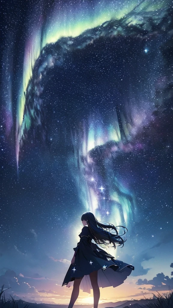 ((masterpiece))、((最high quality))、((Sense of presence))、((landscape))、((A starry road leading to the starry sky:1.6))、Tilt Up、Pastel Tones、Pitch black、You can see the earth through the clouds、Princess Heart、The heart is transparent、The moonlight shines、Immersion、Cool blue shades、The sky is high、The sky is wide、Different dimension space、Fractal Art、Aurora color spectrum、Scheimpflug、dim、High Contrast、Very beautiful graphics、Watercolor technique、((detailed))、((high quality))、((well structured))、((Anatomically correct))、((Good composition))、((Good perspective))、((masterpiece))、( ( detailed outline))、((extremely detailed))、((Digital Art))、Digital Illustration、((well-proportioned body))、High resolution、High resolution、Full definition、Full resolution、detailed face、4K、High resolution、sharp、perfection、depth、with depth、sharpなフォーカス、Depth of written boundary