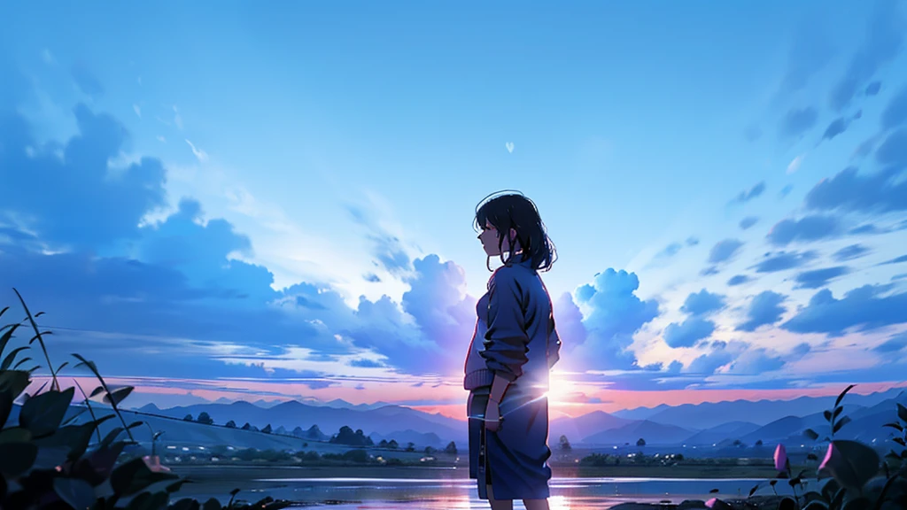 Opening Scene:
Lyrics: मायाको कुरा तिमीले बिर्सेर गयौ....
Image Prompt: A close-up of a person standing alone at a scenic overlook, staring into the distance, with a melancholic expression. The sky is overcast, reflecting the mood of the lyrics.