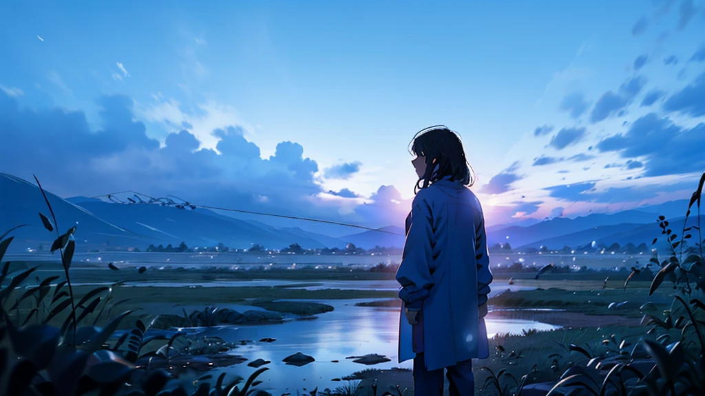 Opening Scene:

Lyrics: मायाको कुरा तिमीले बिर्सेर गयौ....
Image Prompt: A close-up of a person standing alone at a scenic overlook, staring into the distance, with a melancholic expression. The sky is overcast, reflecting the mood of the lyrics.