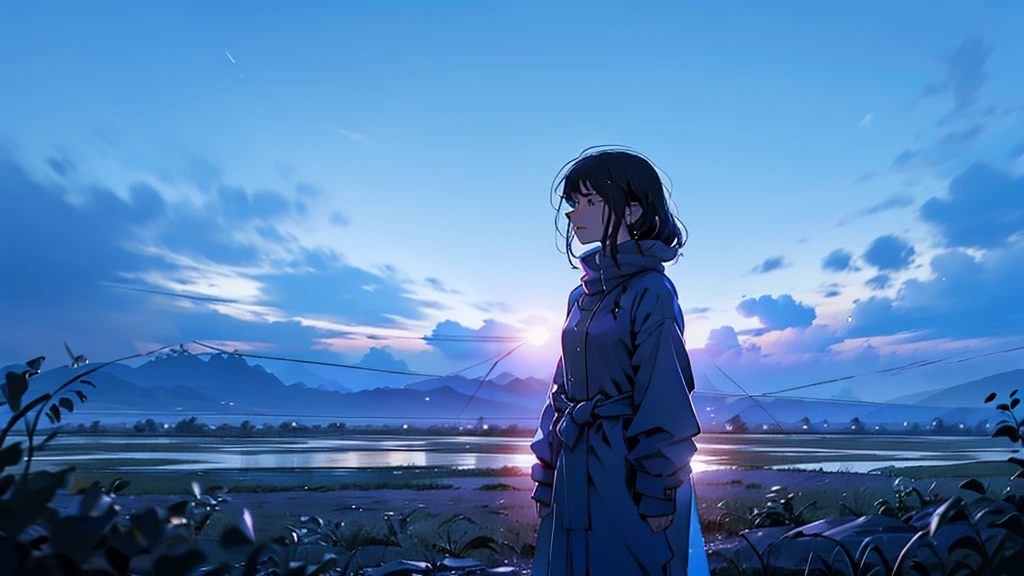 Opening Scene:

Lyrics: मायाको कुरा तिमीले बिर्सेर गयौ....
Image Prompt: A close-up of a person standing alone at a scenic overlook, staring into the distance, with a melancholic expression. The sky is overcast, reflecting the mood of the lyrics.