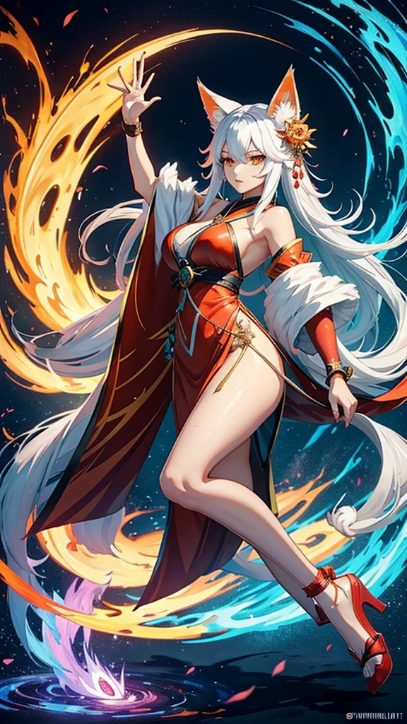 A nine-tailed fox with powerful transformation and magical powers.。
Longevity and wisdom々It can be transformed into a shape。
She often disguises herself as a beautiful woman to mislead people.