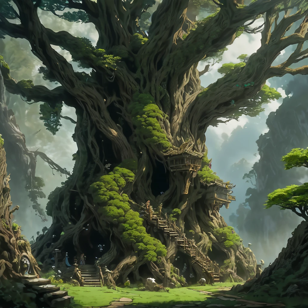 Ancient Tree, Wood Druid, Treebeard、trento、Giant Tree、Final Fantasy Style、Small1Animals