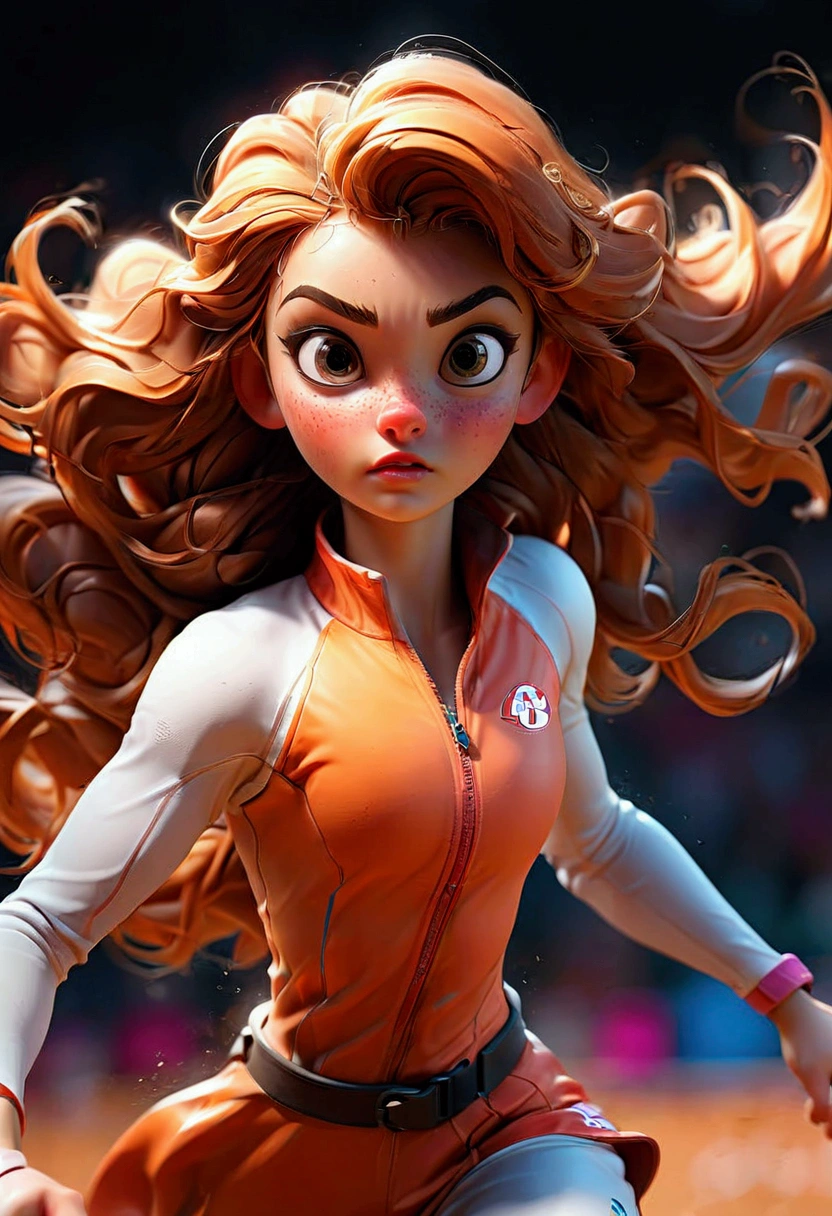 1girl, sports photography, The athlete runs on the track, dynamic sports action, high energy, athlete in motion, dramatic lighting, high contrast, vivid colors, cinematic composition, extreme detail, (4k, 8k, highres:1.2), ultra-detailed, HDR, UHD, studio lighting, ultra-fine painting, sharp focus, physically-based rendering, extreme detail description, professional, vivid colors, bokeh, masterpiece, best quality, very aesthetic, absurdres