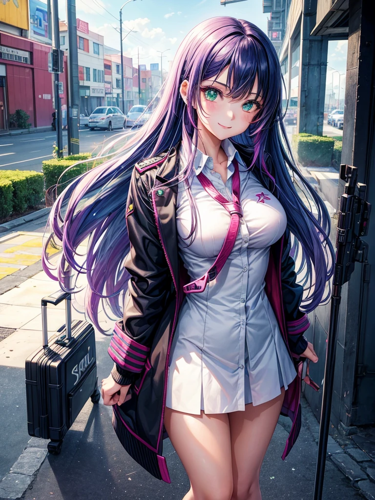 middle girls,smile,Beautiful girls,Beautiful girl from another world,A whole new beautiful girl,Girl with a weapon in her hand,Cyberpunk uniforms,The best quality to get you horny,Psychic,Wizard,battle,Colorfulな髪色,Perfect Girl,Super cute girl,Cyberpunk Background,Cute uniform,Uniform of the Future,Wearing a cardigan,Long Hair、Sparkling eyes,She has her bangs down,Colorful,Ultra HD,Young girl,sex,Green Eyes,Naughty Girls,Full body image,Big Breasts,Beautiful Girl's Paradise,Fashion Girl,Naughty Girls,Beautiful Girl Country,High-dimensional beautiful girl,A beautiful girl who transcends everything,Pink Cardigan,So beautiful,Absurd,Beautiful girls,The pinnacle of aesthetics,beauty incarnate