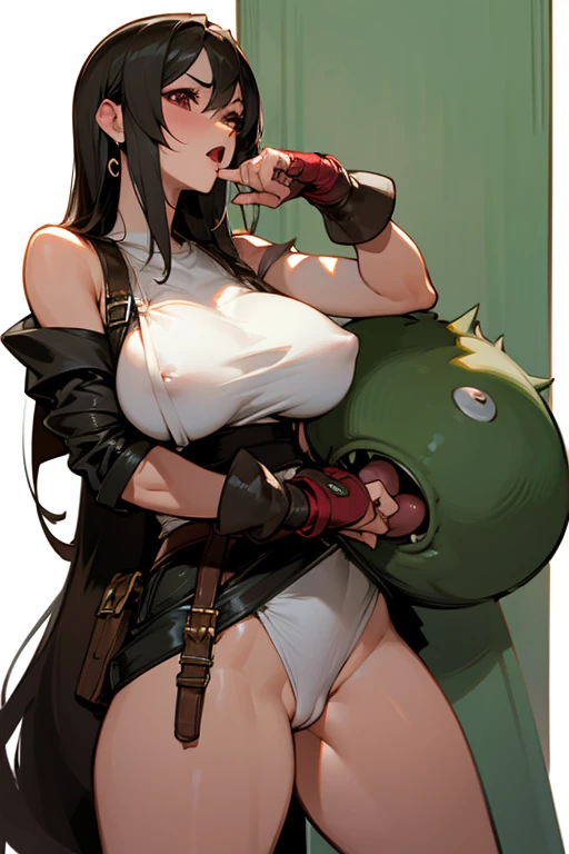 tifa do boobjob, naked, monster cock, huge ,